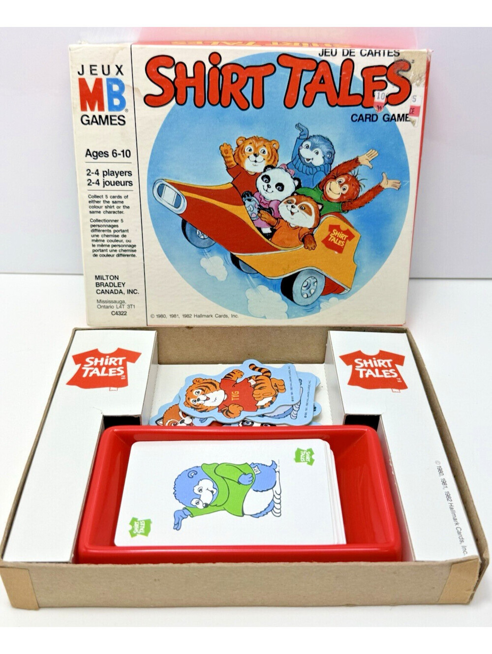 Vtg Shirt Tales Card Game 1982 Cartoon Milton Bradley Board Game 80s